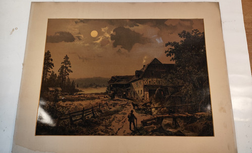 Mondscheinbild alte mühle - mondscheinbild,