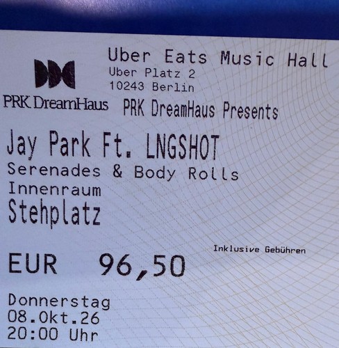 Tickets jay park lngshot - tickets, ft.