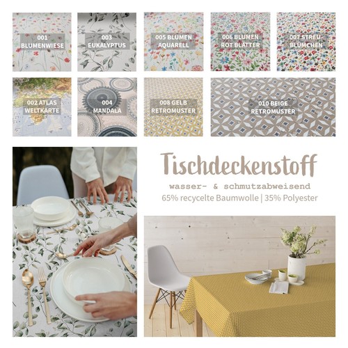 Tischdeckenstoff beschichtet