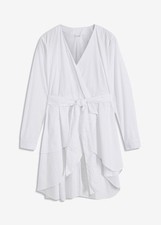 Wickelbluse mit Bindebändern