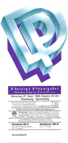 Deep purple concert 1988 - , in
