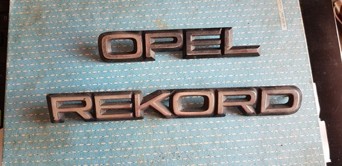 Opel rekord schriftzug emblem - opel,