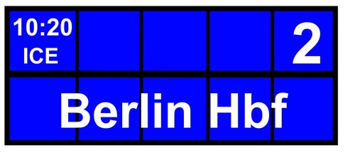 Zugzielanzeiger stück n - 6,