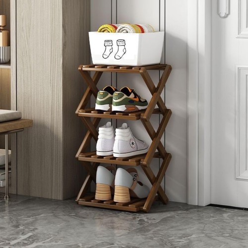 Schuhregal bambus etagen - schuhregal,