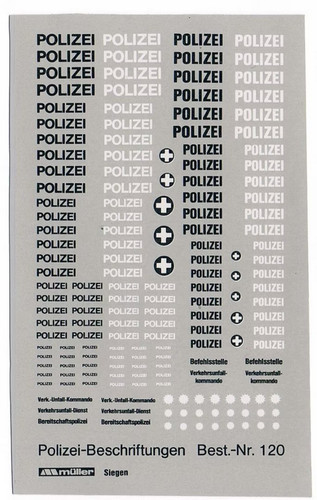Decals polizei - 1:87,