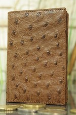 Geldbeutel KRALLE - Echtes Straußen Leder! NEU! Purse ostrich NEW! n1562