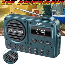 Tragbares Digitales FM Radio mit Bluetooth Lautsprecher Wiederaufladbar Stereo