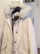 WOOLRICH NEUw Luxury Parka Arctic Fox Gr. L D38-40 White Stone NP 930 *TOP*