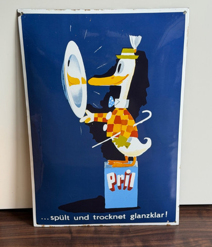 Pril ente emailschild - ente, 40x60