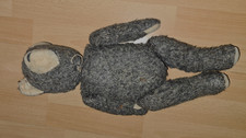 antiker TEDDY-Bär 44 cm  Strohfüllung ohne Glasaugen "geliebt" Sammler Brummbär