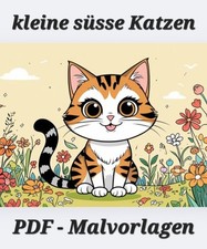 PDF-Malvorlagen/kleine süsse Katzen, 14 Ausmalbilder zum ausdrucken und ausmalen