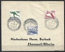 Olympia 1936 Garmisch-Partenkirchen Brief mit Sonderstempel (104)
