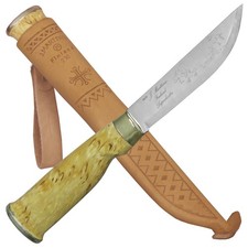 MARTTIINI Outdoormesser "Lapp Knife" Maserbirke für Trapper + Jäger Lederscheide