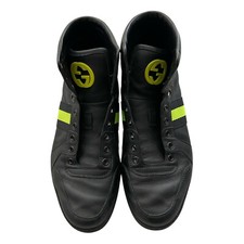 Gucci Sneaker High Top Coda Neon Stripe Damen EU 40 UK 6.5 Schwarz Leder 372064