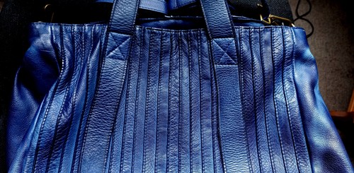 Königsblaue ledertasche - königsblaue,
