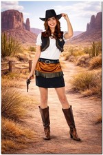 Damenkostüm wild west cowgirl - damenkostüm,
