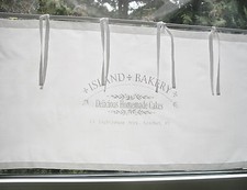 Gardine SHABBY Chic *ISLAND BAKERY* French weiß LANDHAUS Impressionen BÄNDER