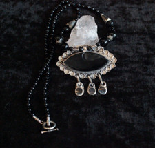 Collier Edelstein Onyx mit