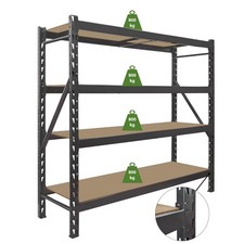 Schwerlastregal Steckregal Lagerregal Emil 180x190x60 cm Stahl 3200 kg 4 Böden