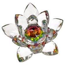 Feng Shui Kristall Lotus Blüte ca. 9 cm  Geschenk Set, im Doppelpack