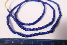 kleine schöne Glasperlen blau transparent 3mm FZ56 blue Beads African trade