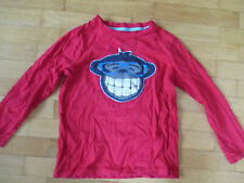 rotes ESPRIT - Shirt mit grinsenden Comic - Affenkopf mit Brille * 104 / 110