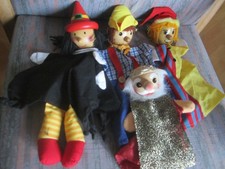 4 Handpuppen Holzkopf