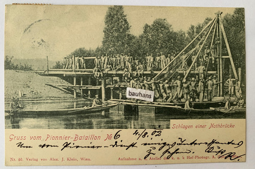 Gruss vom pionier bataillon - ak,