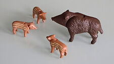 PLAYMOBIL  Wildschwein  Bache mit  3  Frischlingen
