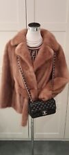 Luxus Nerzjacke Real  Fur Mink  m. Gürtel zobelfarben modern Gr.36/38 INSTYLE