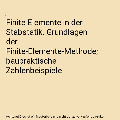 Finite elemente der - finite, in