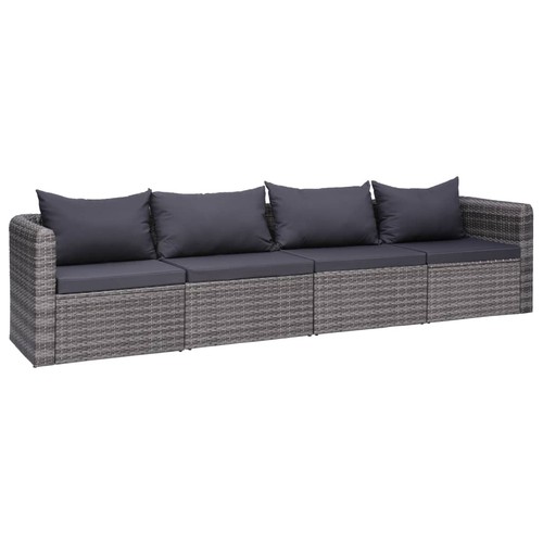 Poly rattan sofa mit - sofa,
