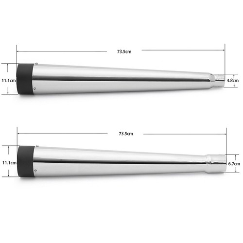Slip megaphone exhaust - slip-on,
