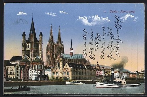 Köln panorama mit groß st - groß,