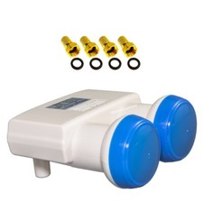 Doppel LNB DIGITAL Twin Monoblock Astra Hotbird 6,2 Grad HD 2 Teilnehmer UHD SAT