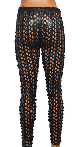 Leggins treggings netz glanz - leggins,