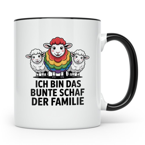 Buntes schaf tasse - schaf, ich