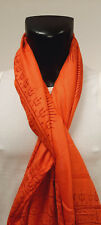 RAM NAM Halstuch Stola Kopftuch Mantra Schal Indien Hippie Orange ca. 90x190cm