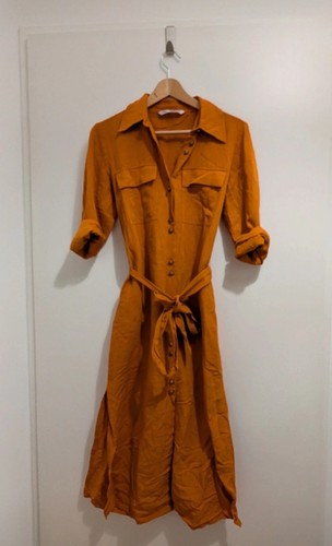 Leinenkleid zara 38 super - ,