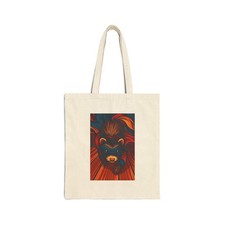 Vibrant Lion Artwork Tote Bag