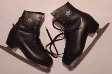 Schlittschuhe Vintage Eislaufschuhe LICO  schwarz  Größe 41 Hudora   Leder