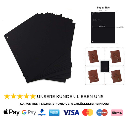 Schwarze seiten 18 cm - 26,