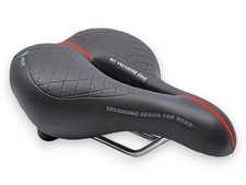 Selle Monte Grappa Sattel City VELA schwarz mit Aussparung - Elastomer Federung