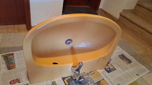 Waschbecken currygelb etwa - currygelb,,
