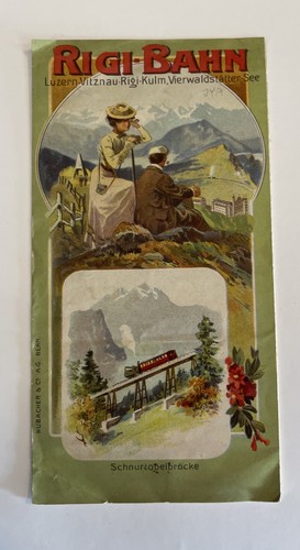 Vintage reise karte - reise-karte, rigi-bahn