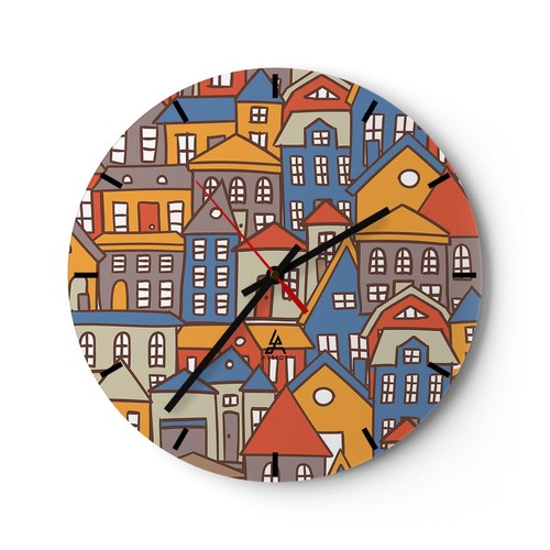 Modern wanduhr 30x30cm rund - modern,