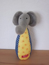Sigikid Babyspielzeug Plüschtier Elefant mit Klapper Höhe 22 cm wie neu