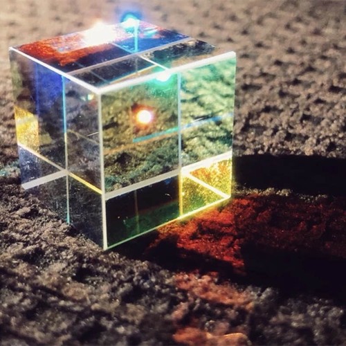 Optisches glass cube - glass, x-cube