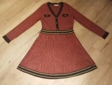 Strickkleid von Derhy, Gr. XL, Rot/gold