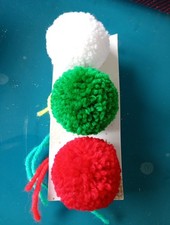 3 er Set Pompons 5 cm Pompon